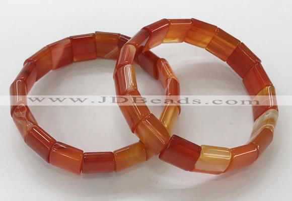 CGB3169 7.5 inches 12*15mm rectangle agate bracelets wholesale