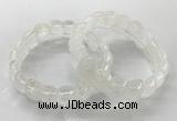 CGB3220 7.5 inches 12*20mm oval white crystal bracelets