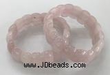 CGB3221 7.5 inches 12*20mm oval rose quartz bracelets