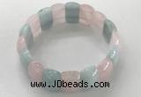 CGB3224 7.5 inches 12*20mm oval mixed gemstone bracelets