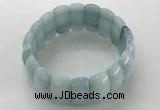 CGB3242 7.5 inches 12*25mm oval imitation aquamarine bracelets