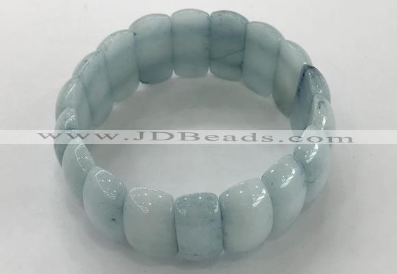 CGB3242 7.5 inches 12*25mm oval imitation aquamarine bracelets