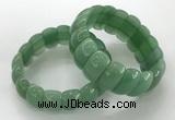 CGB3257 7.5 inches 12*25mm oval green aventurine bracelets