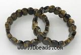 CGB3285 7.5 inches 10*15mm faceted oval yellow tiger eye bracelets