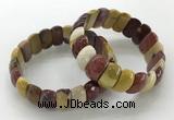 CGB3299 7.5 inches 10*20mm faceted oval mookaite bracelets