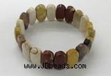 CGB3319 7.5 inches 10*20mm faceted oval mookaite bracelets