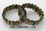 CGB3320 7.5 inches 10*20mm faceted oval yellow tiger eye bracelets