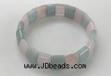 CGB3332 7.5 inches 10*15mm rectangle mixed gemstone bracelets