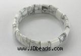 CGB3336 7.5 inches 10*15mm rectangle white howlite bracelets