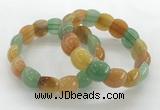 CGB3371 7.5 inches 10*15mm oval mixed aventurine bracelets