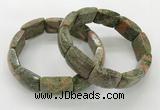 CGB3410 7.5 inches 15*21mm unakite gemstone bracelets