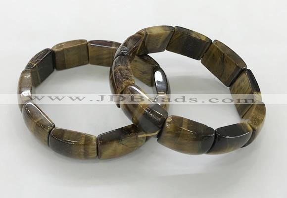 CGB3411 7.5 inches 15*21mm yellow tiger eye gemstone bracelets