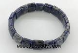 CGB3435 7.5 inches 12*15mm faceted rectangle sodalite bracelets