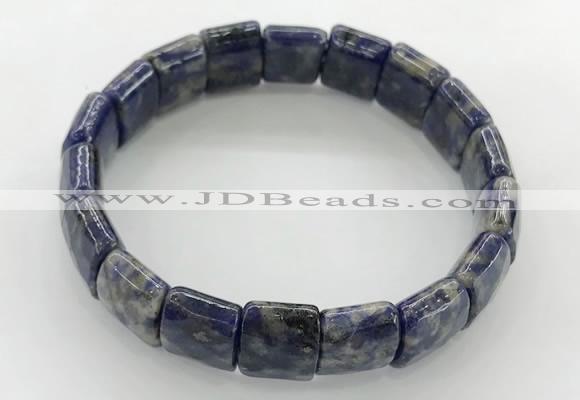 CGB3435 7.5 inches 12*15mm faceted rectangle sodalite bracelets