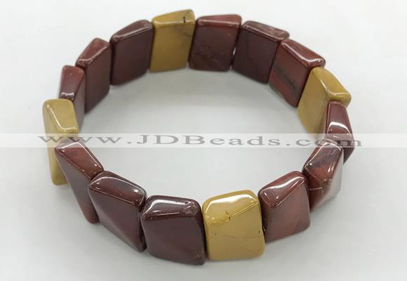 CGB3472 7.5 inches 12*17mm trapezoid mookaite bracelets