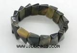 CGB3473 7.5 inches 12*17mm trapezoid blue tiger eye bracelets