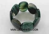 CGB3496 7.5 inches 30*40mm oval agate gemstone bracelets