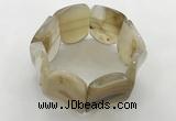 CGB3500 7.5 inches 30*40mm oval agate bracelets wholesale