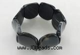 CGB3505 7.5 inches 30*40mm oval agate bracelets wholesale