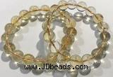 CGB4032 7.5 inches 11mm round citrine beaded bracelets wholesale