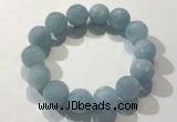 CGB4039 7.5 inches 13mm faceted round aquamarine beaded bracelets