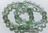 CGB4052 7.5 inches 12mm round green fluorite beaded bracelets