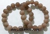 CGB4062 7.5 inches 12mm round sunstone beaded bracelets