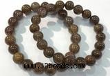 CGB4095 7.5 inches 10mm round rutilated quartz beaded bracelets