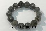 CGB4108 7.5 inches 16mm round rutilated quartz beaded bracelets