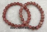 CGB4118 7.5 inches 7.5mm - 8mm round rhodochrosite beaded bracelets