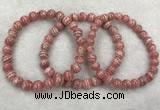 CGB4122 7.5 inches 7mm - 7.5mm round rhodochrosite beaded bracelets