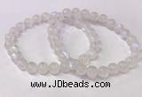 CGB4505 7.5 inches 7mm - 8mm round white moonstone beaded bracelets