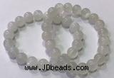 CGB4517 7.5 inches 10mm round white moonstone beaded bracelets