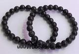 CGB4576 7.5 inches 8mm round black sunstone beaded bracelets