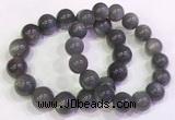 CGB4584 7.5 inches 13mm - 14mm round black sunstone beaded bracelets