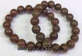 CGB4603 12mm - 13mm round golden rutilated quartz beaded bracelets