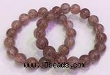 CGB4643 12mm - 13mm round red rutilated quartz beaded bracelets