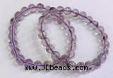 CGB4656 7.5mm - 8mm round purple phantom quartz beaded bracelets