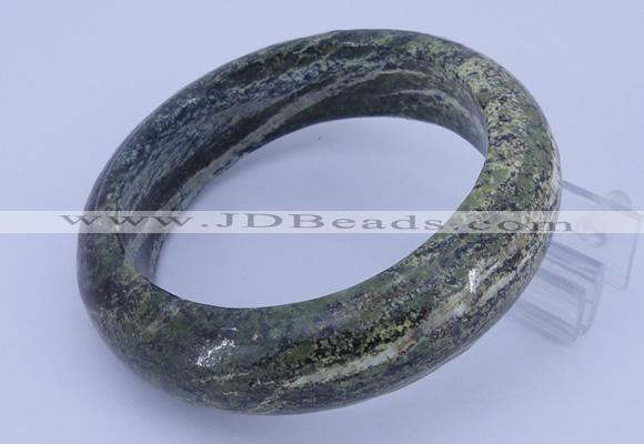 CGB471 Inner diameter 58mm fashion green silver line jasper bangle