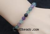 CGB5004 6mm, 8mm round fluorite beads stretchy bracelets