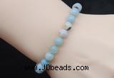 CGB5063 6mm, 8mm round amazonite beads stretchy bracelets