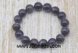 CGB5310 10mm, 12mm round grade AB amethyst beads stretchy bracelets