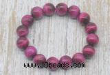 CGB5327 10mm, 12mm round red tiger eye beads stretchy bracelets