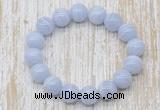 CGB5344 10mm, 12mm round blue lace agate beads stretchy bracelets