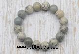 CGB5375 10mm, 12mm round greeting pine jasper beads stretchy bracelets