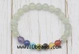 CGB6369 8mm New jade 7 chakra beaded mala stretchy bracelets