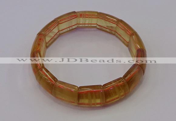 CGB665 7.5 inches 13*15mm yellow fluorite gemstone bracelet