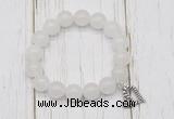 CGB6834 10mm, 12mm candy jade beaded bracelet with alloy pendant