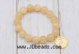 CGB6838 10mm, 12mm honey jade beaded bracelet with alloy pendant