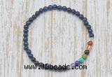 CGB7008 7 chakra 4mm blue tiger eye beaded meditation yoga bracelets